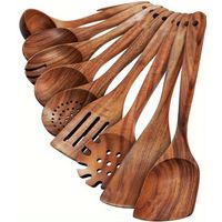 Woman-Kind Acacia Wooden Serving Spoons & Ladles Set